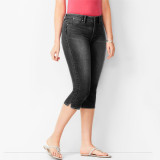 EVE Plus Size Fashion Washed Slim 7-point Jeans GDMY-kv0197