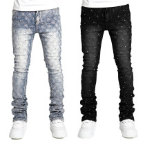EVE Men's Pearl Denim Stacking Straight Jeans GDMY-3038