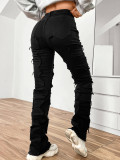 EVE Rubbed Side Stacked Straight Jean GDMY-CK3018