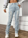 EVE Rubbed Side Stacked Straight Jean GDMY-CK3018