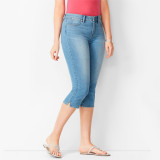 EVE Plus Size Fashion Washed Slim 7-point Jeans GDMY-kv0197