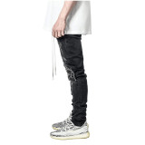 EVE Men's Washed Holes Slim Denim Jeans GDMY-2013