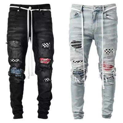 EVE Men's Casual Washed Slim Pencil Jeans GDMY-1991