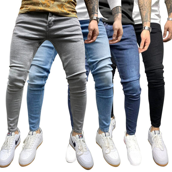 EVE Men's Casual Washed Slim Tight Pencil Jeans GDMY-2050