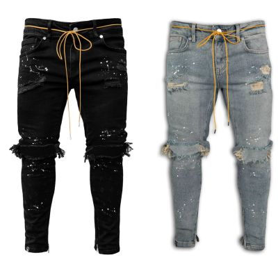 EVE Men's Holes Slim Pencil Jeans GDMY-1973