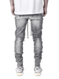EVE Men's Washed Holes Slim Denim Jeans GDMY-2013