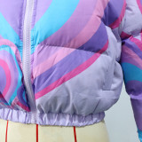 EVE Long Sleeve Printed Cotton Jacket Coat SH-S391264
