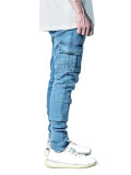 EVE Men's Fashion Multi-pockets Pencil Jeans GDMY-MGD8