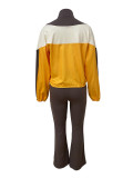 EVE Hooded Zipper Sweatshirt Slim Split Pants Set LSD-LD2263