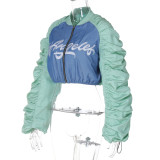 EVE Stylish Letter Print Coat BLG-C4716984A