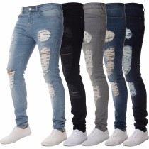 EVE Men's Holes High Waist Pencil Jeans GDMY-1082