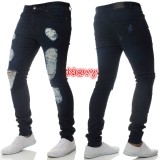 EVE Men's Holes High Waist Pencil Jeans GDMY-1082