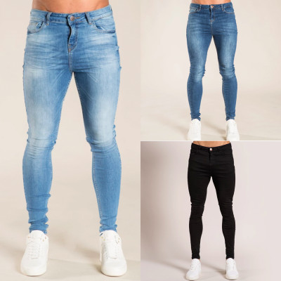 EVE Men's Solid Color Wased Pencil Jeans GDMY-1957