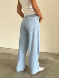 EVE Washed Loose Solid Color Straight Jeans GDMY-12154