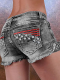 EVE Fashion Denim Embroidered Holes Shorts GDMY-G158