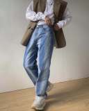 EVE Men's Denim Washed Straight Jeans GDMY-1301