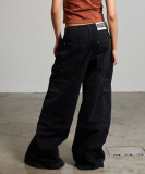 EVE Washed Zipper Multi-pockets Wide Leg Jeans GDMY-222