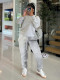 EVE Solid Color Long Sleeve Sport Two Piece Pants Set MIL-T086