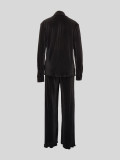 EVE Deep V Neck Long Sleeve Shirt Pants Two Piece Set MIL-T092