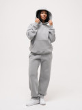 EVE Solid Color Hooded Sweatshirts Two Piece Pants Set MIL-T088