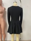 EVE Long Sleeve Square Neck Mini Dress LSD-LD2241
