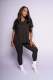 EVE Plus Size Solid Color Split Two Piece Pants Set QYXZ-GT9116