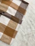 EVE Plaid Print Long Sleeve Long Shirt Coats LSD-2264