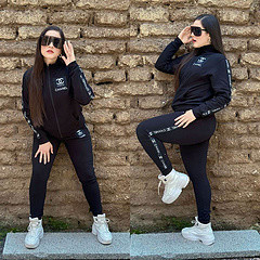 VIP1 Fashion Print Sport Pants Suit GKLZ-Q6157