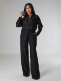 EVE Solid Color Long Sleeve Jumpsuit WSM-A5373
