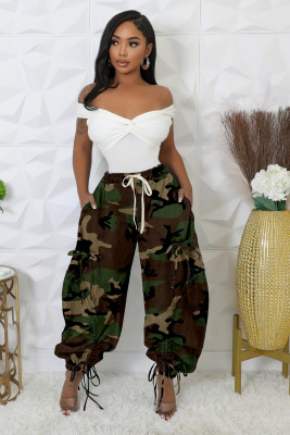EVE Camouflage Print Lantern Loose Drawstring Pants LSD-LD2278