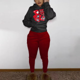 EVE Print Long Sleeve Sweater Slim Sport Suit LSD-LD1799
