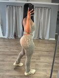 EVE Sleeveless Slim Tank Tops Two Piece Pants Set GYZY-8933