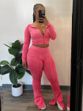 EVE Fashion Hooded Long Sleeve Flare Pants 2 Piece Set CH-HR24063
