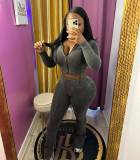 EVE Fashion Zipper Long Sleeve Hooded 2 Piece Pants Set MEM-MZ88604