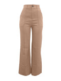 EVE Casual Loose Solid Color Straight Pants QOUY-6046
