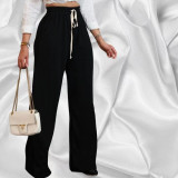 EVE Solid Color Casual Drawstring Pants OD-8710