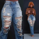 EVE Fashion Holes Tassel Jeans LSD-2270