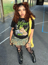 EVE Plus Size Letter Printed Short Sleeve T-Shirt GYDB-2518