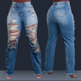 EVE Fashion Holes Tassel Jeans LSD-2270