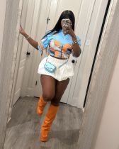 EVE Pre Order: About 7 work days shipping Sport Mesh Print Loose T Shirt YUEM-220241