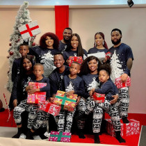 EVE Christmas Print Parent-Child Family Longewear Suit GSGS-0707