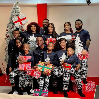 EVE Christmas Print Parent-Child Family Longewear Suit GSGS-0707