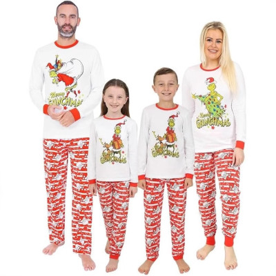 EVE Christmas Print Pajamas Parent-Child Family Suit GSGS-0695