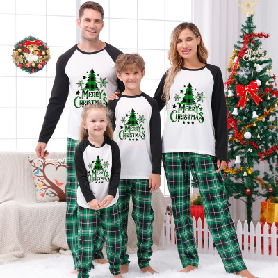 EVE Christmas Plaid Patchwork Print Parent-Child Set GFTM-JJF90-230