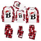 EVE Christmas Letter Print Long Sleeve Parent-Child Pajama Set GFTM-JJF32
