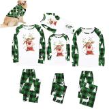 EVE Christmas Print Plaid Patchwork Loungewear Parent-child Set GFTM-JJF32-889