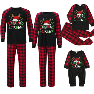 EVE Christmas Hat Print Parent-Child Pajama Set GFTM-JJFA01-523