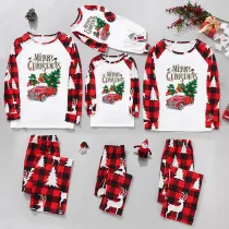 EVE Christmas Plaid Patchwork Printed Loungewear Parent-child Set GFTM-JJF32-842