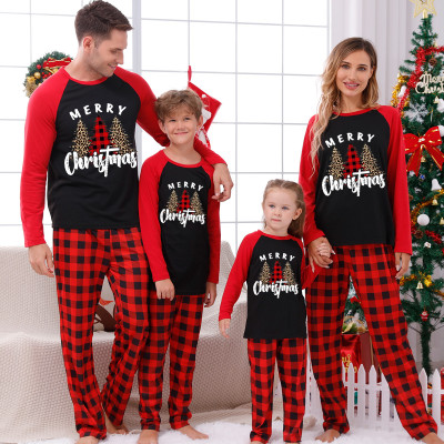 EVE Christmas Letter Printed Long Sleeve Parent-Child Set GFTM-JJF106-230