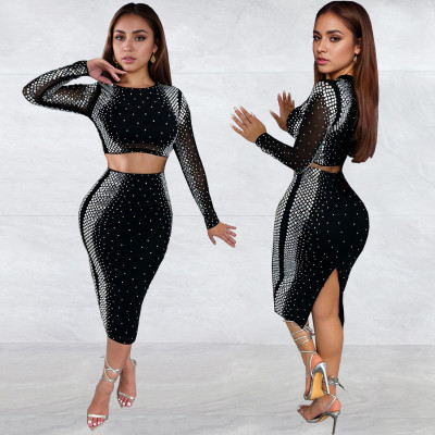 EVE Hot Drill Long Sleeve Two Piece Pants Set BY-7100